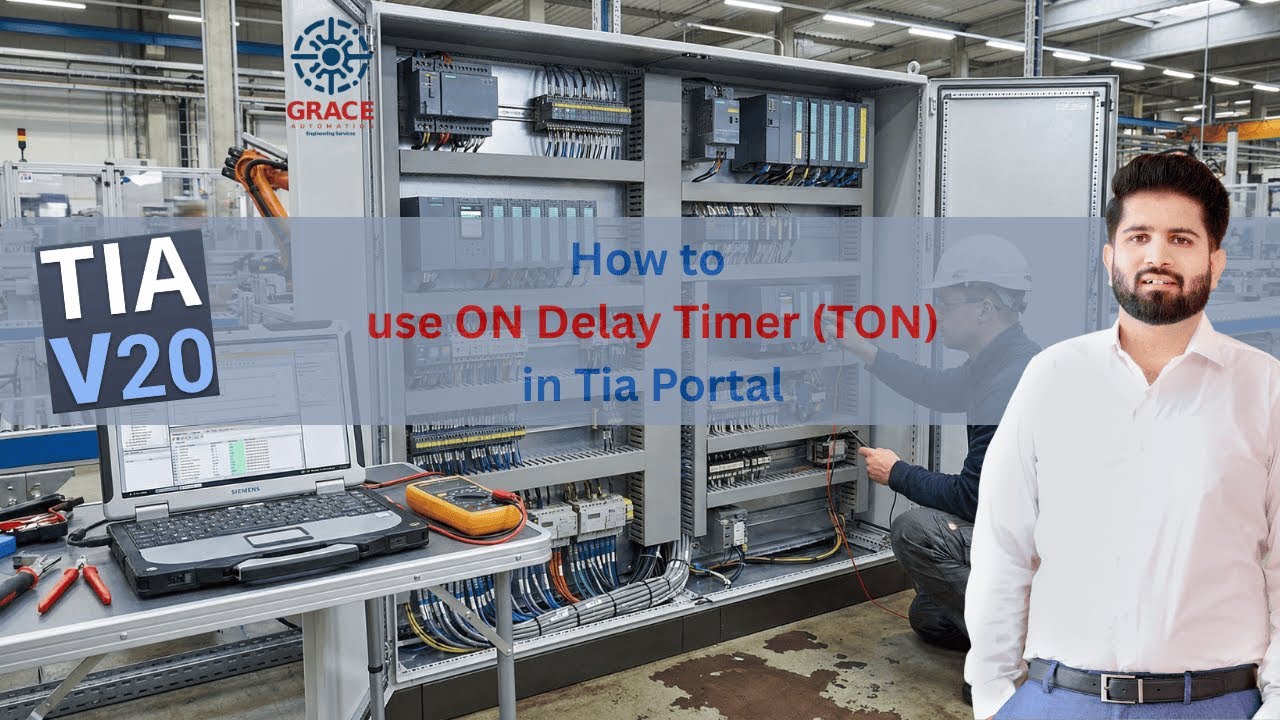 How to use ON Delay Timer TON TIA Portal - YouTube