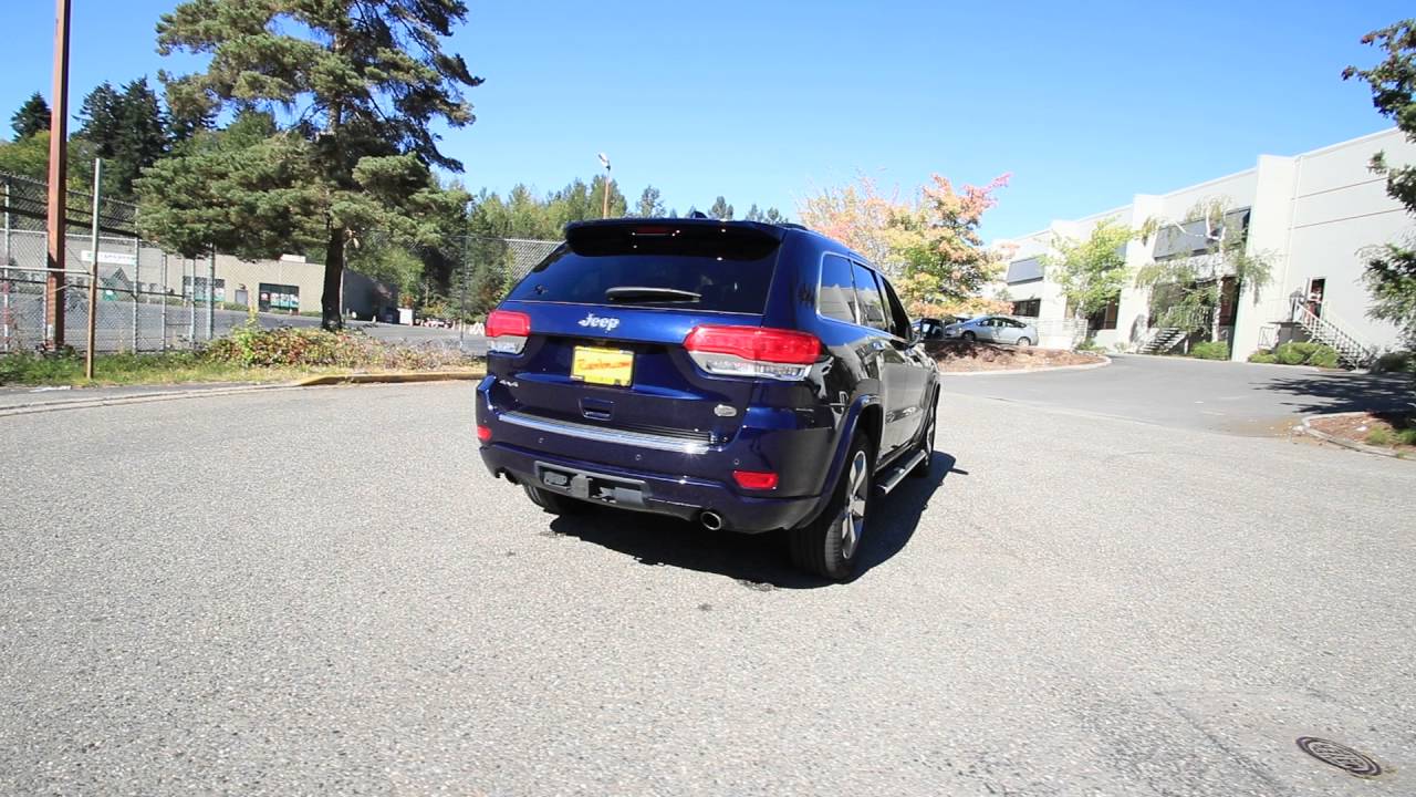 15 Jeep Grand Cherokee Overland True Blue Pearlcoat Fc Redmond Seattle Youtube