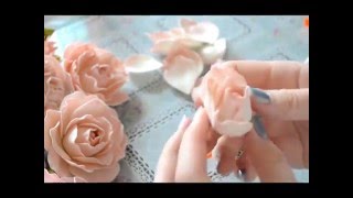 Нежная роза из фоамирана мастер класс / Foam tutorial Нежная роза из фоамирана мастер класс / Foam tutorial