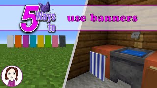 5 ways to use banners | Minecraft 1.14 building tips and tricks