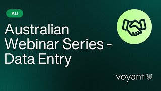 Australian Webinar Series - Data Entry