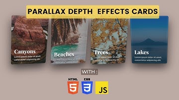 Parallax Depth Website Effects Cards with HTML, CSS & JavaScript