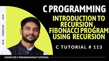 Recursion in C Programming | Fibonacci Series Program in C | In Hindi