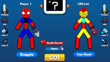 SPIDER MAN vs IRON MAN - Supreme Duelist Stickman - Gameplay Walkthrough ( android / ios )