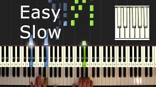 Miniatura del video "Coldplay - Clocks - piano tutorial easy SLOW - how to play - (synthesia)"