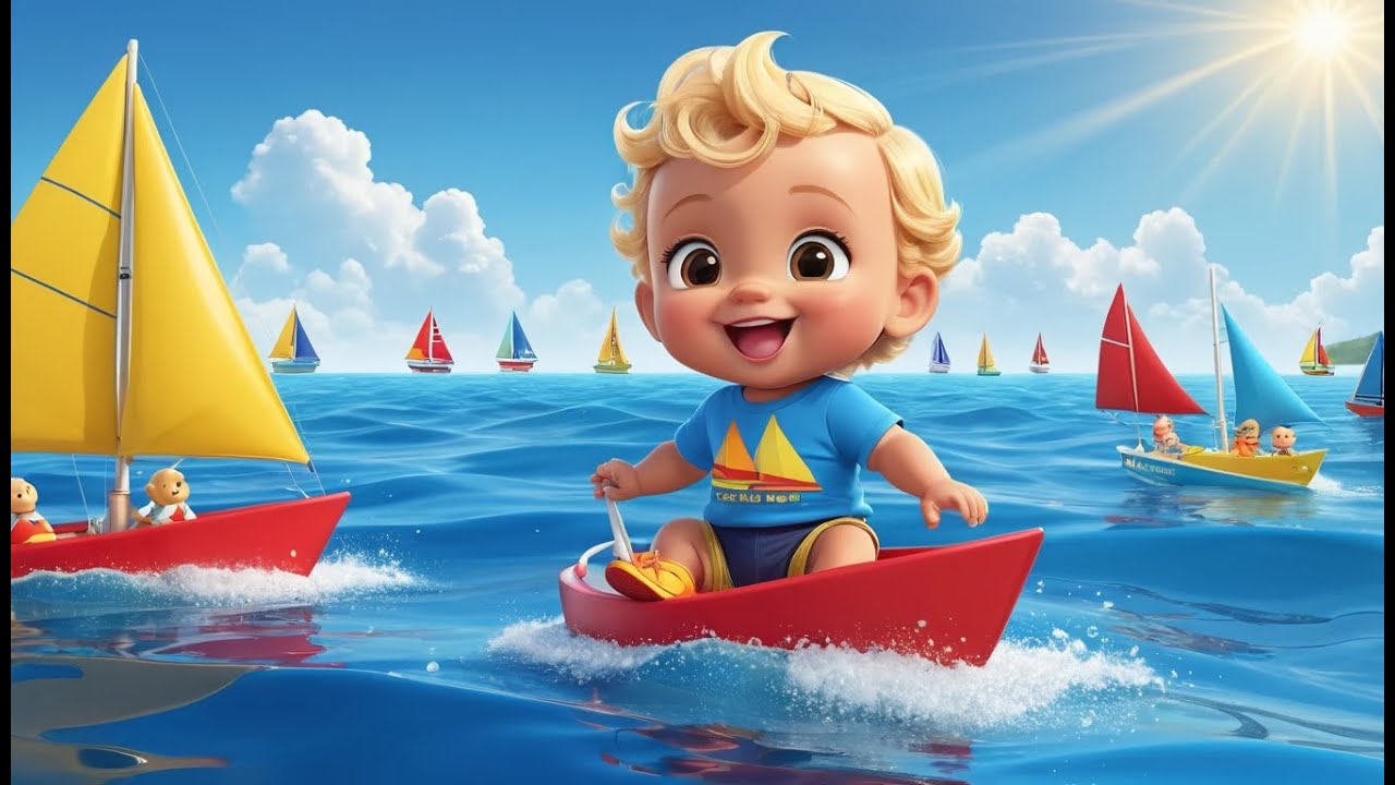 Sailboat Wind Wind Water Song | Fun Boat Song for Kids | Gentle Ocean Adventure Rhyme