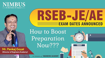 RSEB AE/JE 2021 Exam Dates Announced | RVUNL Exam latest News | How To Boost Preparation Now ?|JVVNL