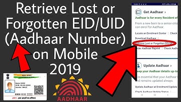 How to Retrieve Lost or Forgotten EID/UID (Aadhaar no./Enrollment ID) on Mobile 2019