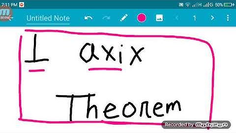 লম্ব অক্ষ উপপাদ্য (Perpendicular axis theorem)