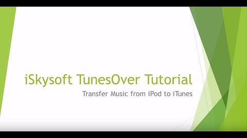 iSkysoft Tunesover - The Easiest Way to Transfer Music from iPod to iTunes