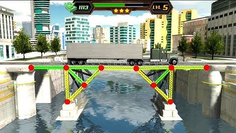 Level 4 | Bridge Construction Simulator | Walkthrough Solution | The Games