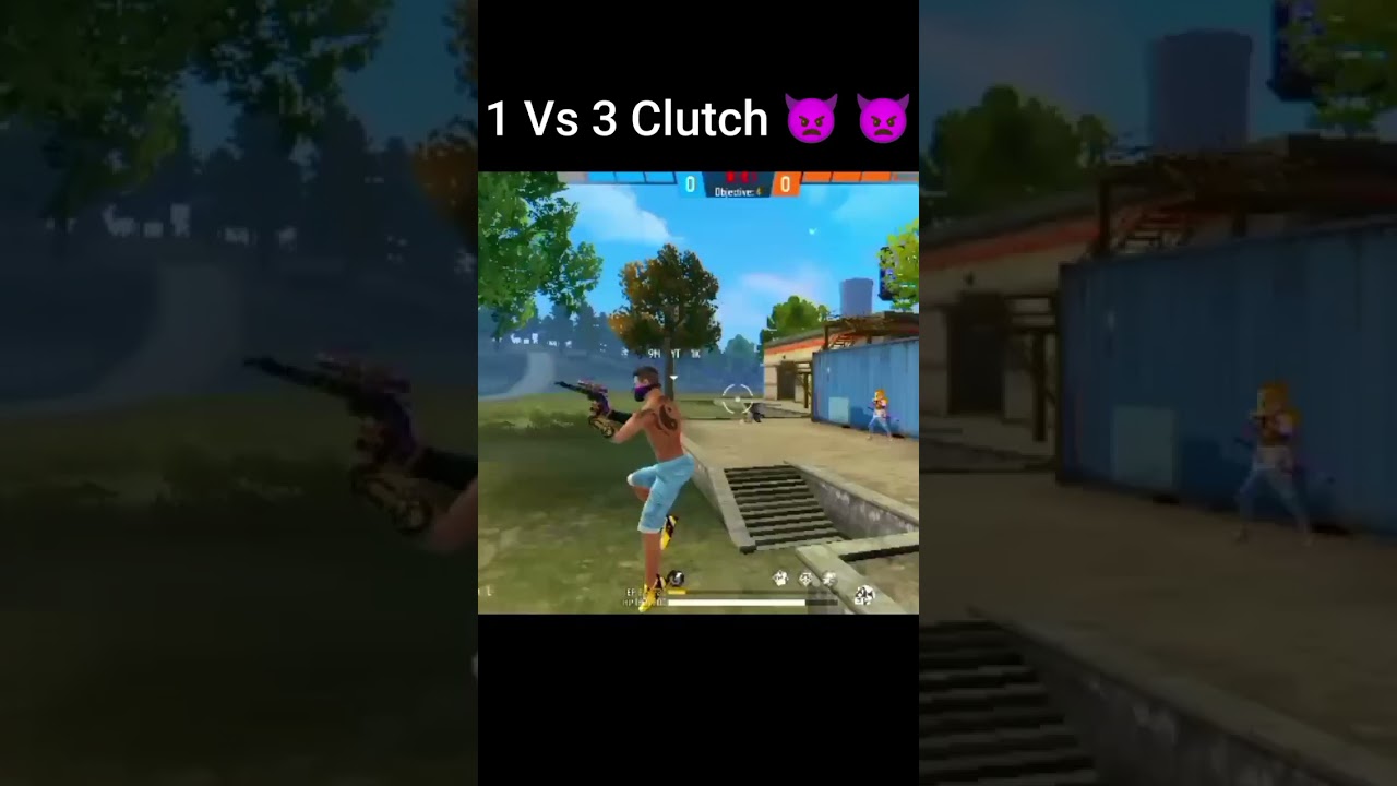 1 Vs 3 Clutch 👿 👿 Free fire || Garena Free fire || 