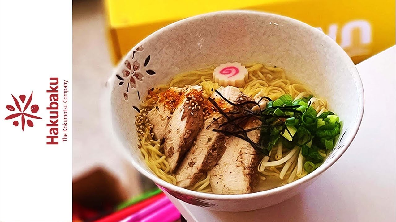 Hakubaku Restaurant Style Umami Chicken Shio Flavor Ramen - Instant Noodle Recipe Time - EP 642