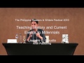 Philippine Readers and Writers Festival 2016 - Teaching History and Current Events to Millennials
