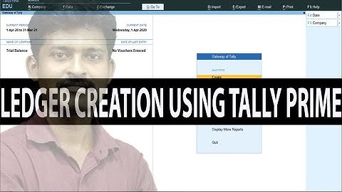 LEDGER CREATION ON TALLY PRIME TAMIL TUTORIAL