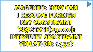 How can I resolve Foreign Key constraint 
