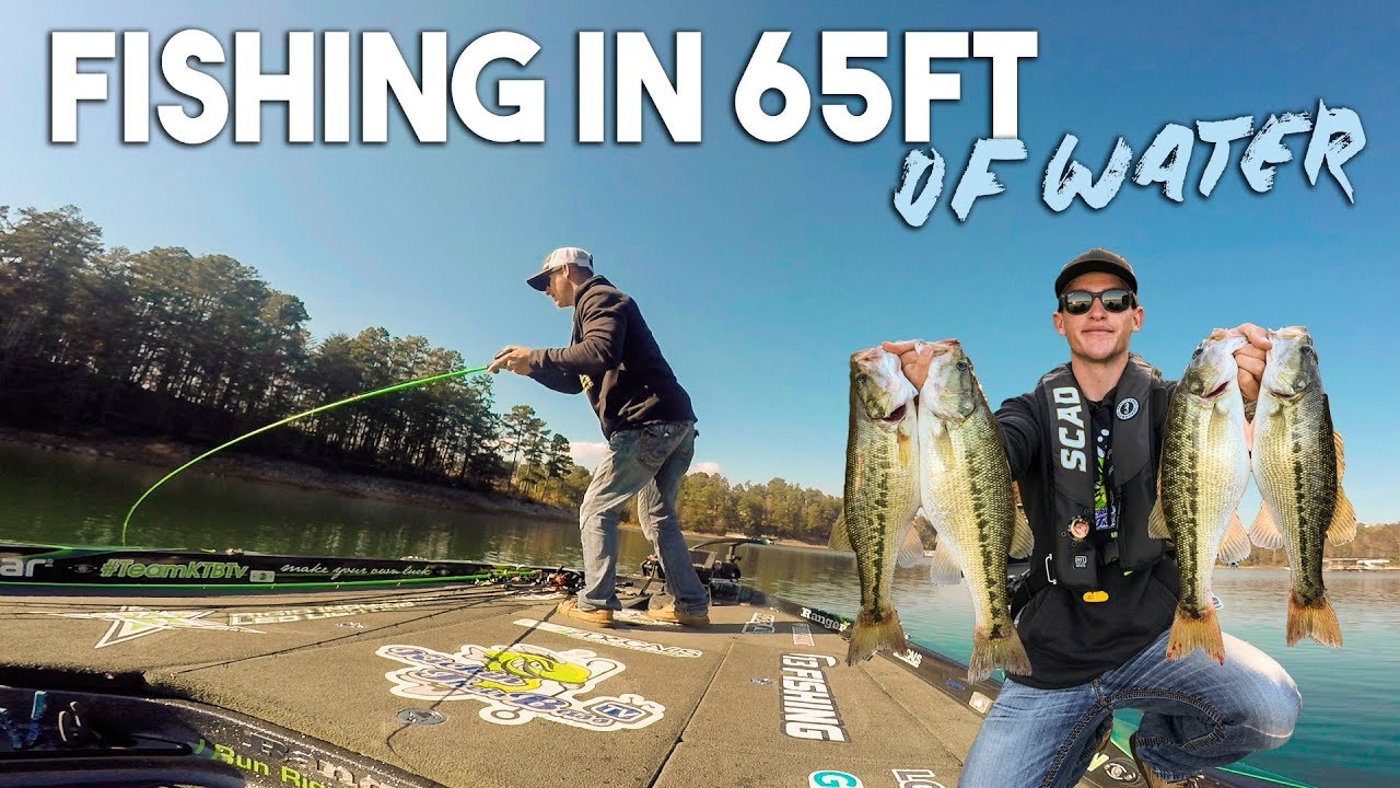 FISHING For BASS In 65ft Of Water !! (Deep Water Fishing) - YouTube