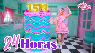 24 HORAS HACIENDO UN PASTEL DE MI TAMAÑO | 15 MILLONES | MIS PASTELITOS