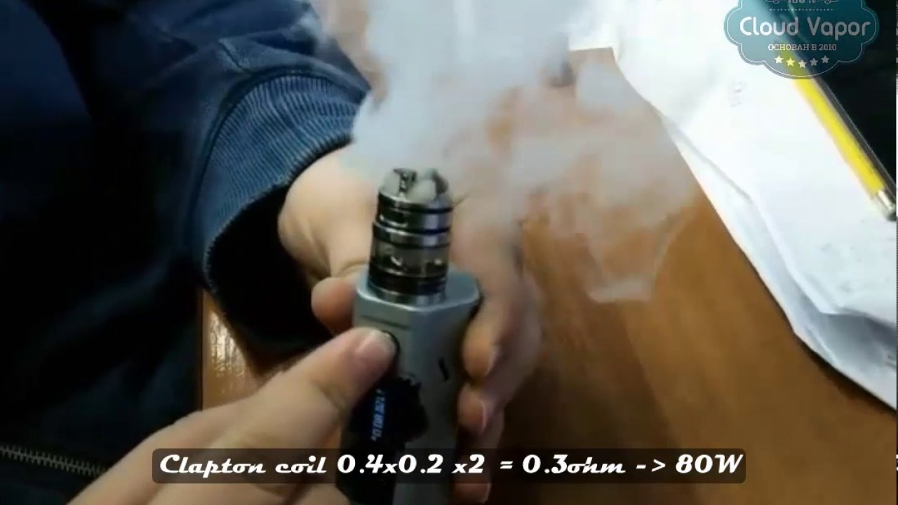Clapton coil 0.4x0.2 x2 = 0.3ohm на 80W