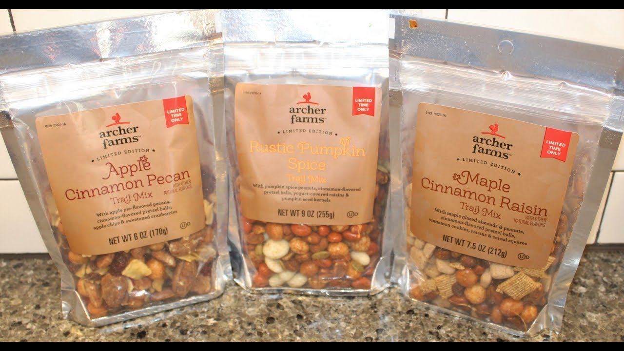 Archer Farms (Target Brand) Trail Mix Apple Cinnamon Pecan, Pumpkin