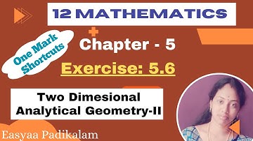 12 Maths - Chapter 5 - Exercise 5.6 - One Marks - Shortcuts