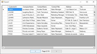 C# Tutorial - How to implement Custom Paging in DataGridView | FoxLearn