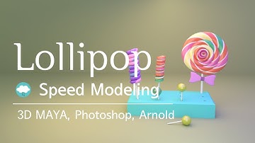 Lollipop Speed modeling and texturing. 3D Maya, Photoshop