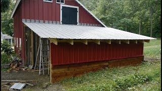 Pole Building#2 Rafters and Metal Roof