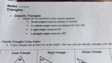 Triangles Part 2 Classifying Triangles
