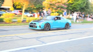 Cars Go Full Send leaving Sunset Showoff Car Meet