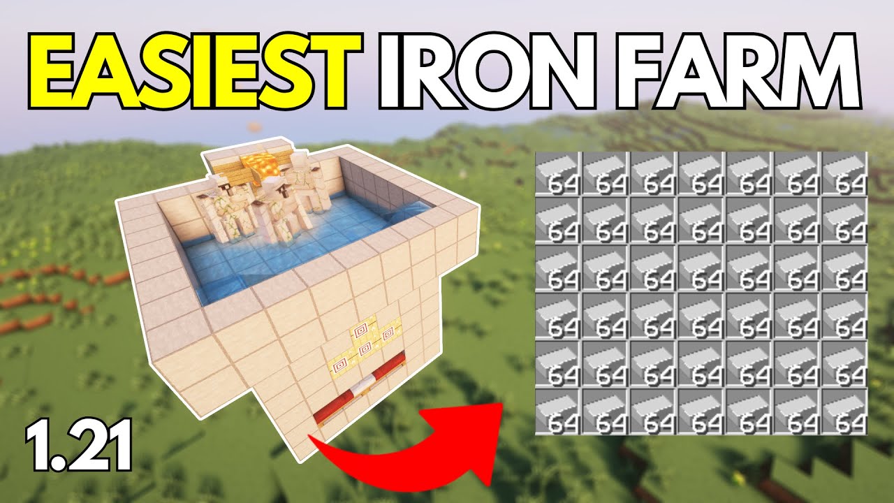Best iron farm for minecraft bedrock 1 21 youtube