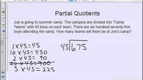 Division - Partial Quotients 2-Digit Divisor