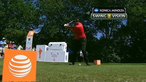 Steven Bowditch’s slo-mo tee shot is analyzed at AT&T Byron Nelson