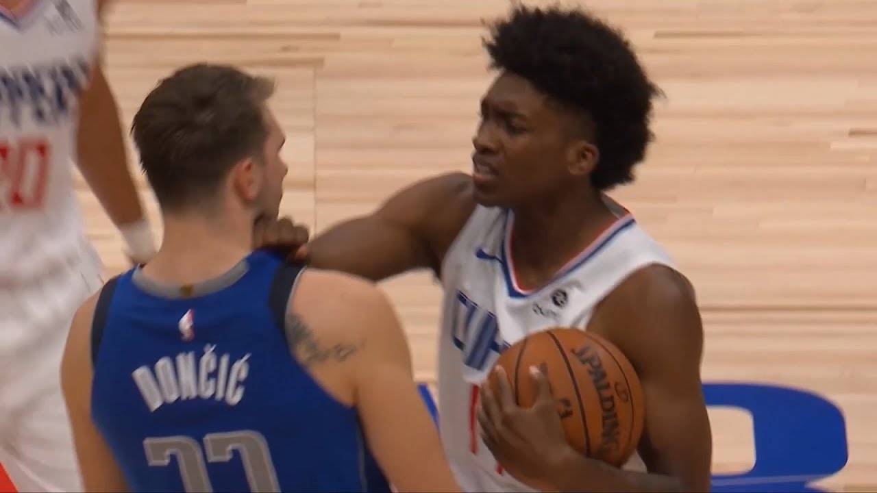 Luka Doncic and Terance Mann nearly started to fight after Mann knocked the ball away on a whistle
