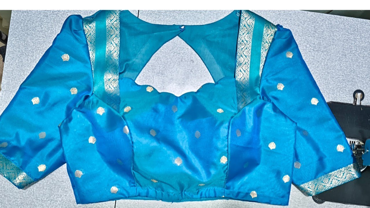#38 size Back Boat neck front deep pattren blouse cutting and stitching ಒಂದೇ ವಿಡಿಯೋದಲ್ಲಿeasy method 