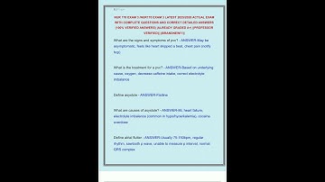 NUR 170 EXAM 3 NUR170 EXAM 3 LATEST 2025/2026 ACTUAL EXAM WITH COMPLETE QUESTIONS AND CORRECT