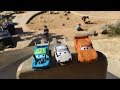 Disney cars 3 toys at the park  thunder hollow demo derby patty pileup  live toy unboxing