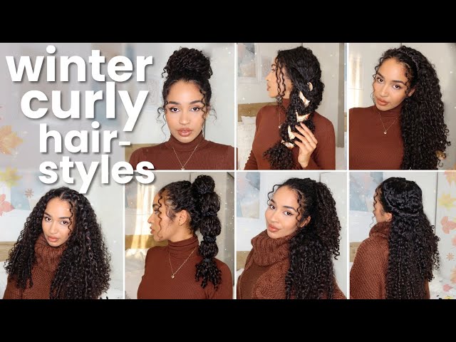 EASY HairStyles for Curly Hair - WINTER 2022 