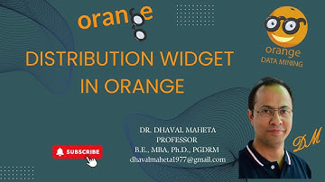 35. Distribution Widget in Orange || Dr. Dhaval Maheta