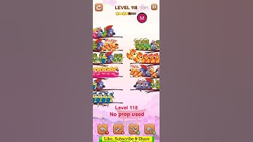 #bird sort 2 Color puzzle level 118 #birdsort #colour #gaming #viral #trending #shorts #solution