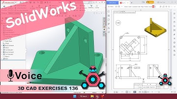 SolidWorks | 3D CAD EXERCISES 136 | StudyCadCam | Solution Tutorial |