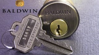 (070) Baldwin Mortise Cylinder Picked/Gutted