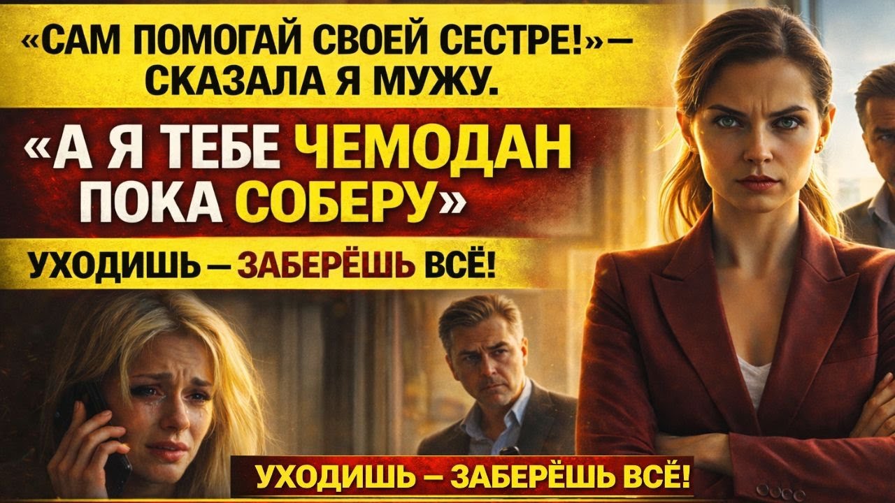 Сам помогай своей сестре! сказала я мужу А я тебе чемодан пока соберу