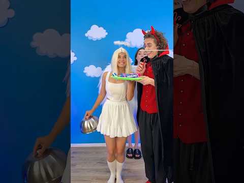 Angel vs Demon! 😇😈 Epic Wednesday Addams Challenge! 😈🖤