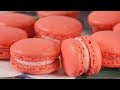 Strawberry Cheesecake Macarons Recipe Demonstration - Joyofbaking.com