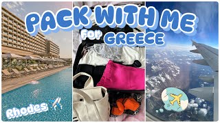 Pack with me for Greece / Rhodes ✈ || Holiday Prep x