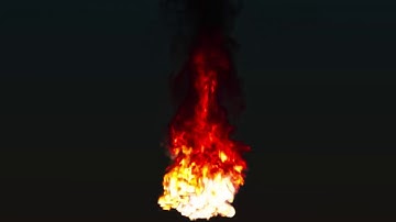 Low-Res/Low-Voxel Fire Test Render (Cinema 4D + X-Particles 4 + Octane)