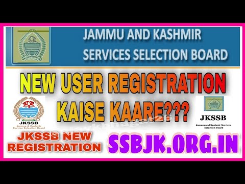 JKSSB NEW USER REGISTRATION KAISE KARE?? | JKSSB Candidate Registration 2020 | Log in Id & Password