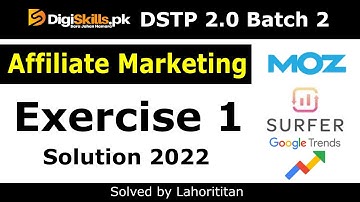 Digiskills Affiliate Marketing exercise 1 Batch 2.0 2022 | Affiliate Marketing exercise no 1 Batch 2