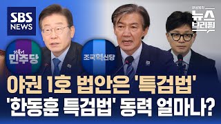 1호 법안부터 '특검법' 강공 드라이브 건 야권…'한동훈 특검법' 공조 수위는? / SBS / 편상욱의 뉴스브리핑